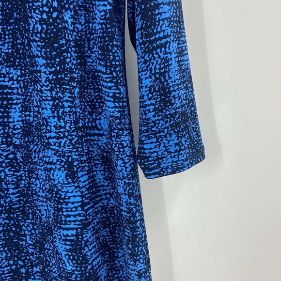 BCBG Maxazria blue black tunic dress top relaxed fit - Picture 10 of 12